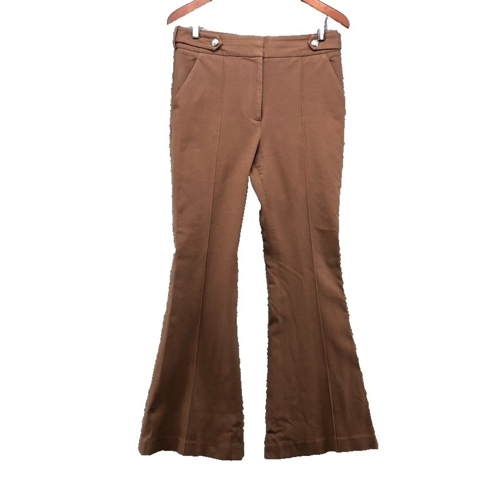 Veronica‎ Beard Flare Dress Pants Womens 8 Brown High Rise Retro 70s 80s